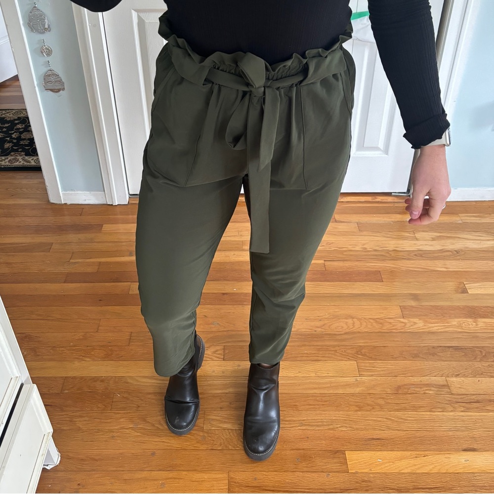 Gracie Karin High Waisted Paper Bag Pant